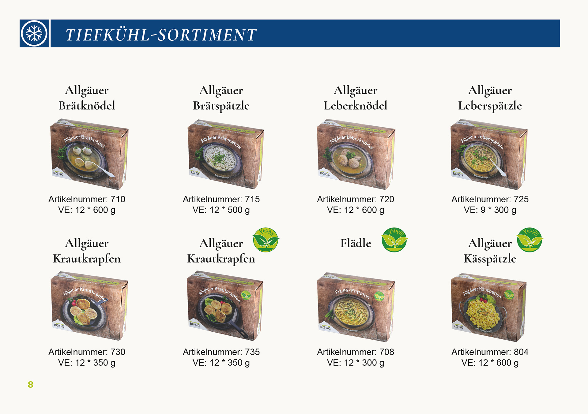 Tiefkühlsortiment