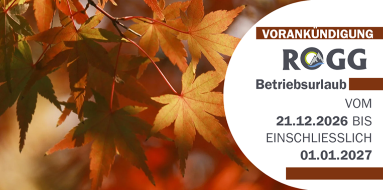 Vorankündigung Betriebsurlaub Weihnachten 2026